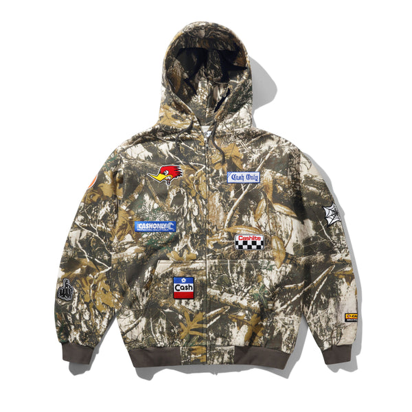 Cash Only Service Zip-Thru Hood, Foliage Camo