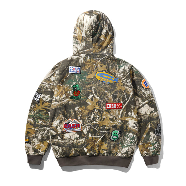 Cash Only Service Zip-Thru Hood, Foliage Camo