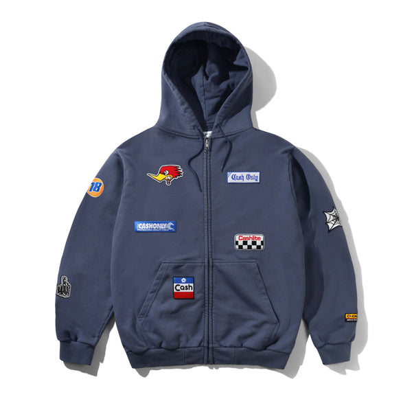 Cash Only Service Zip-Thru Hood, Washed Stone Navy