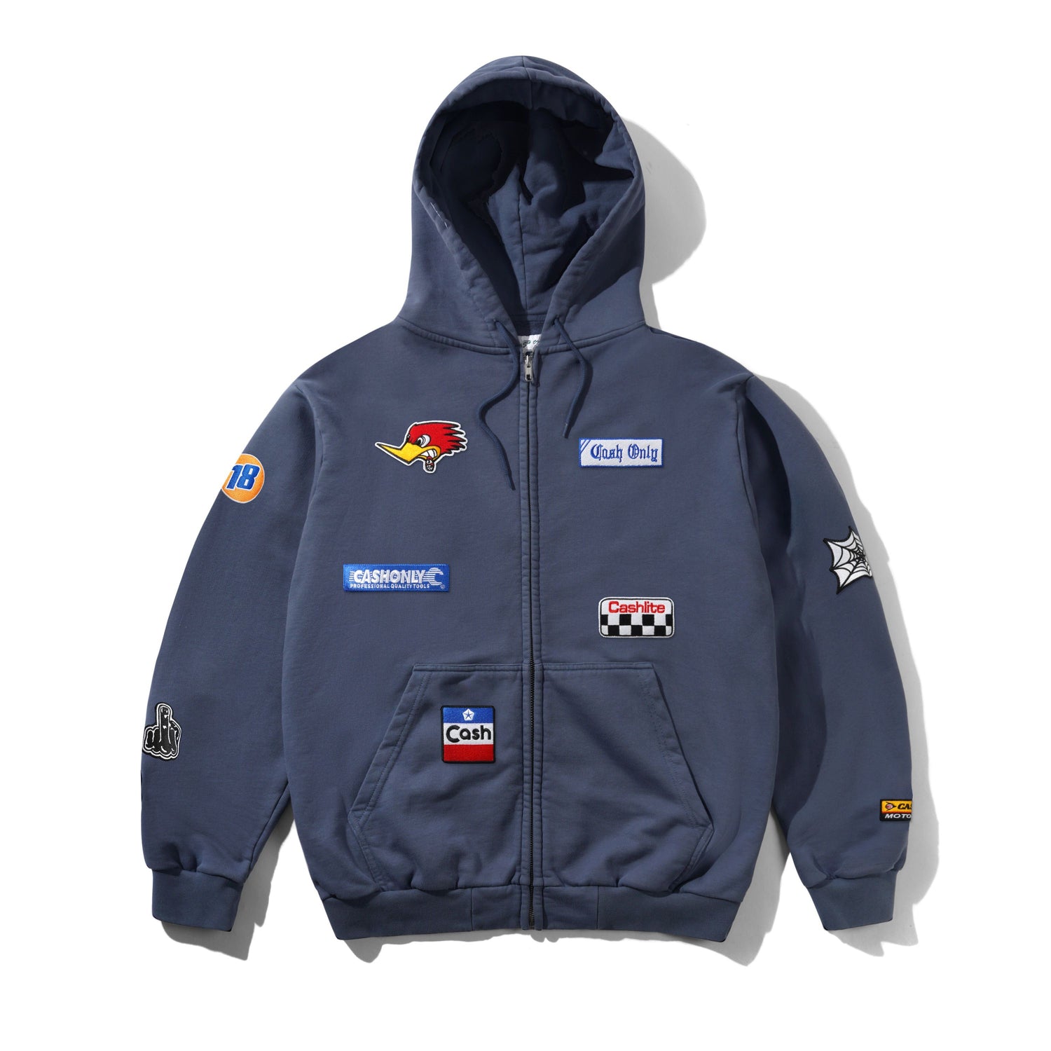 Service Zip-Thru Hood, Washed Stone Navy