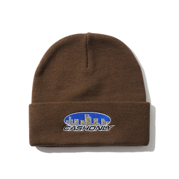 Cash Only Services Beanie, Brown
