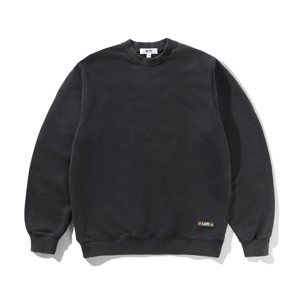 Lo-Fi Shop Crewneck, Washed Black