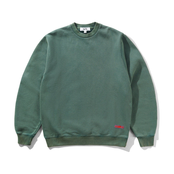 Lo-Fi Shop Crewneck, Washed Forest