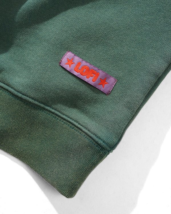 Lo-Fi Shop Crewneck, Washed Forest