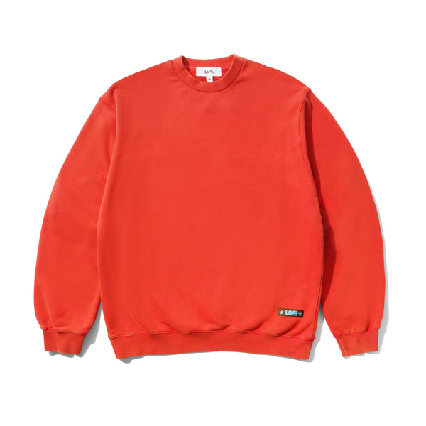 Lo-Fi Shop Crewneck, Washed Red
