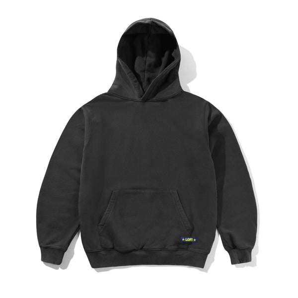 Lo-Fi Shop Pullover Hood, Washed Black