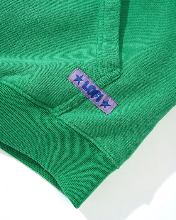 Lo-Fi Shop Zip-Thru Hood, Washed Green