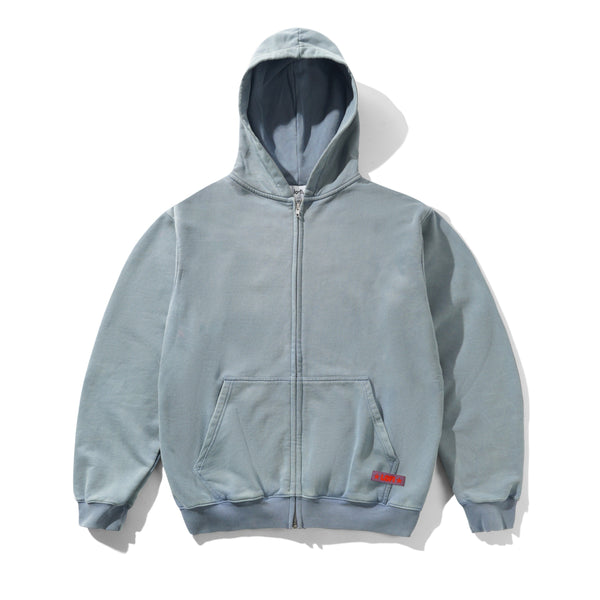 Lo-Fi Shop Zip-Thru Hood, Washed Steel