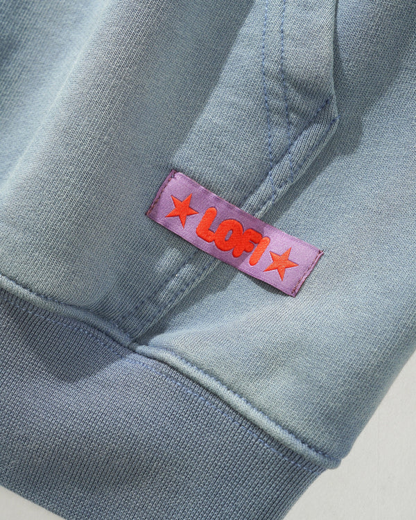 Lo-Fi Shop Zip-Thru Hood, Washed Steel