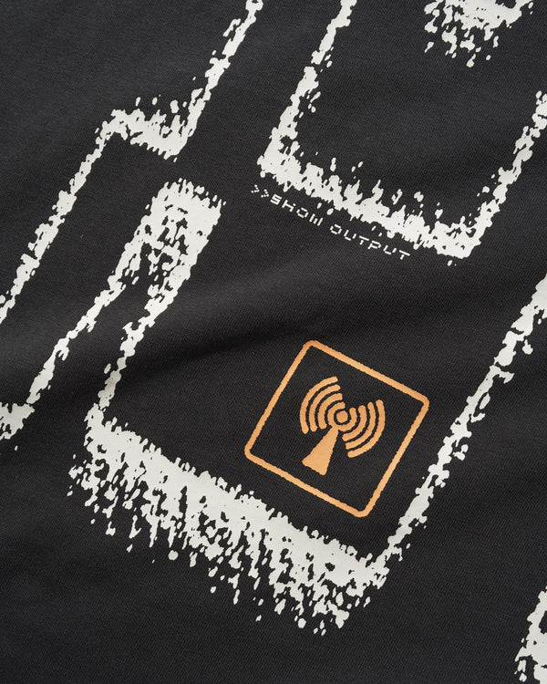Lo-Fi Signal Tee, Distress Black