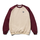Sketch Waffle Crewneck, Cream / Red
