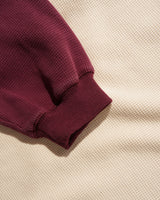 Sketch Waffle Crewneck, Cream / Red