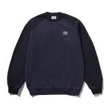 Sketch Waffle Crewneck, Slate / Navy