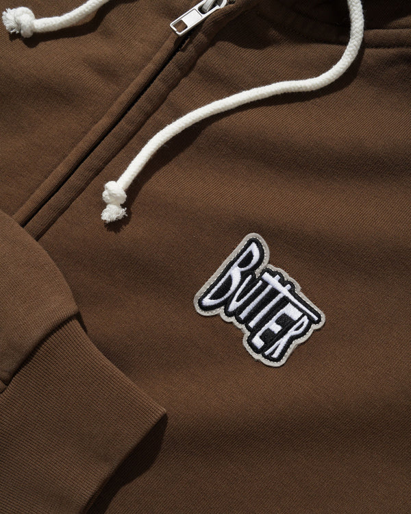 Butter Goods Sketch Zip-Thru Hood, Brown