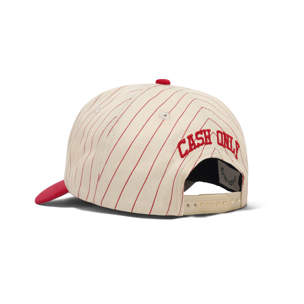 Cash Only Slugger 5 Panel Cap, Natural / Red