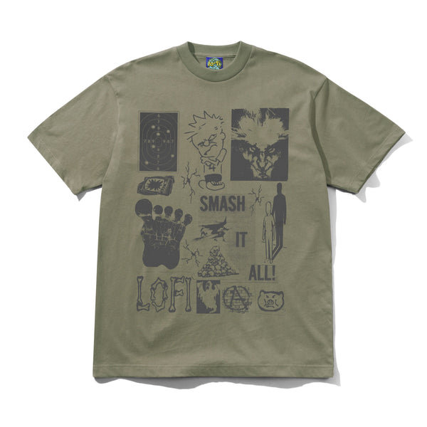 Lo-Fi Smash It All Tee, Fossil