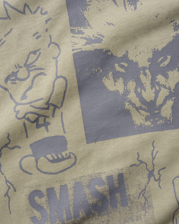 Lo-Fi Smash It All Tee, Fossil