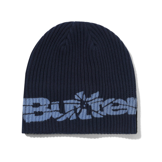 Smashed Logo Knit Skully Beanie, Navy
