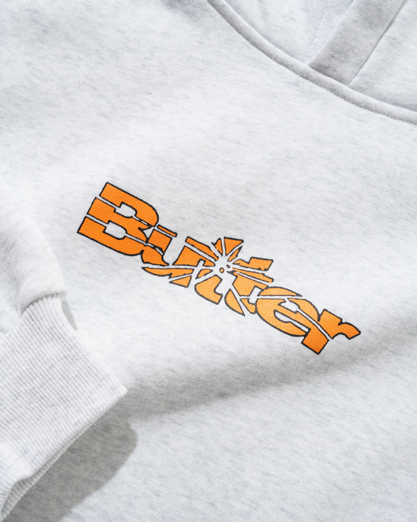 Butter Goods Smashed Logo Pullover Hood, Ash