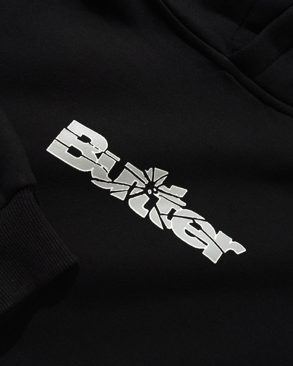 Butter Goods Smashed Logo Pullover Hood, Black