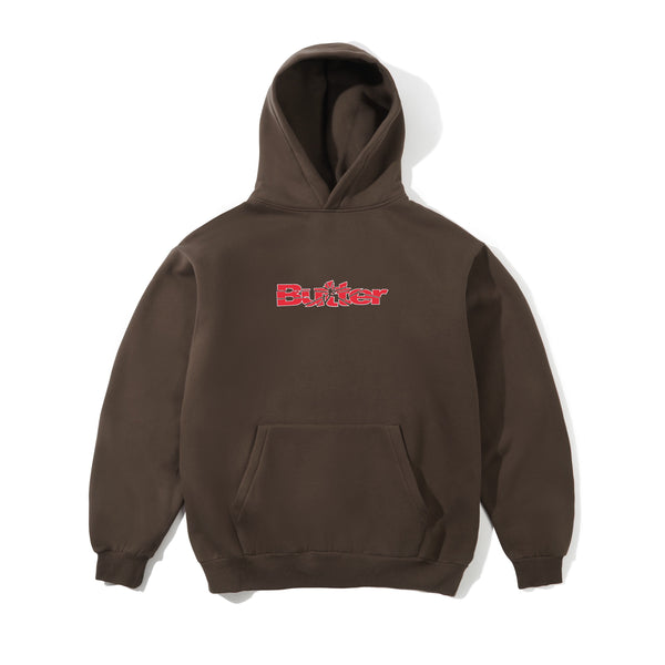 Butter Goods Smashed Logo Pullover Hood, Brown