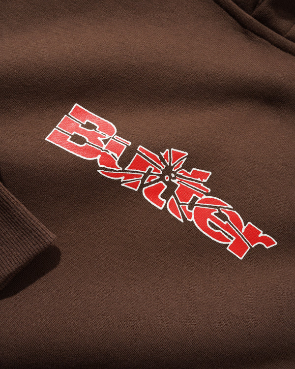Butter Goods Smashed Logo Pullover Hood, Brown