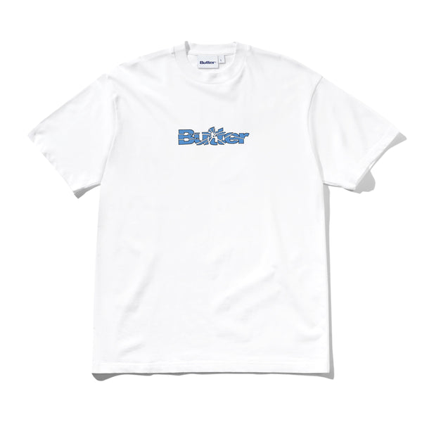 Butter Goods Smashed Logo Tee, White