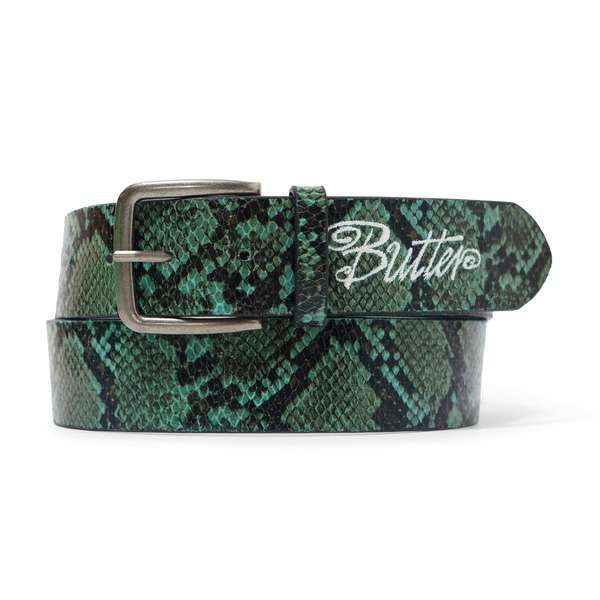 Butter Goods Snake Skin Belt, Green