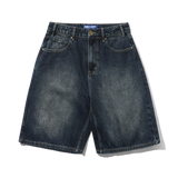 Solar Fade Denim Shorts, Blue Tint Ripple
