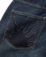 Solar Fade Denim Shorts, Blue Tint Ripple
