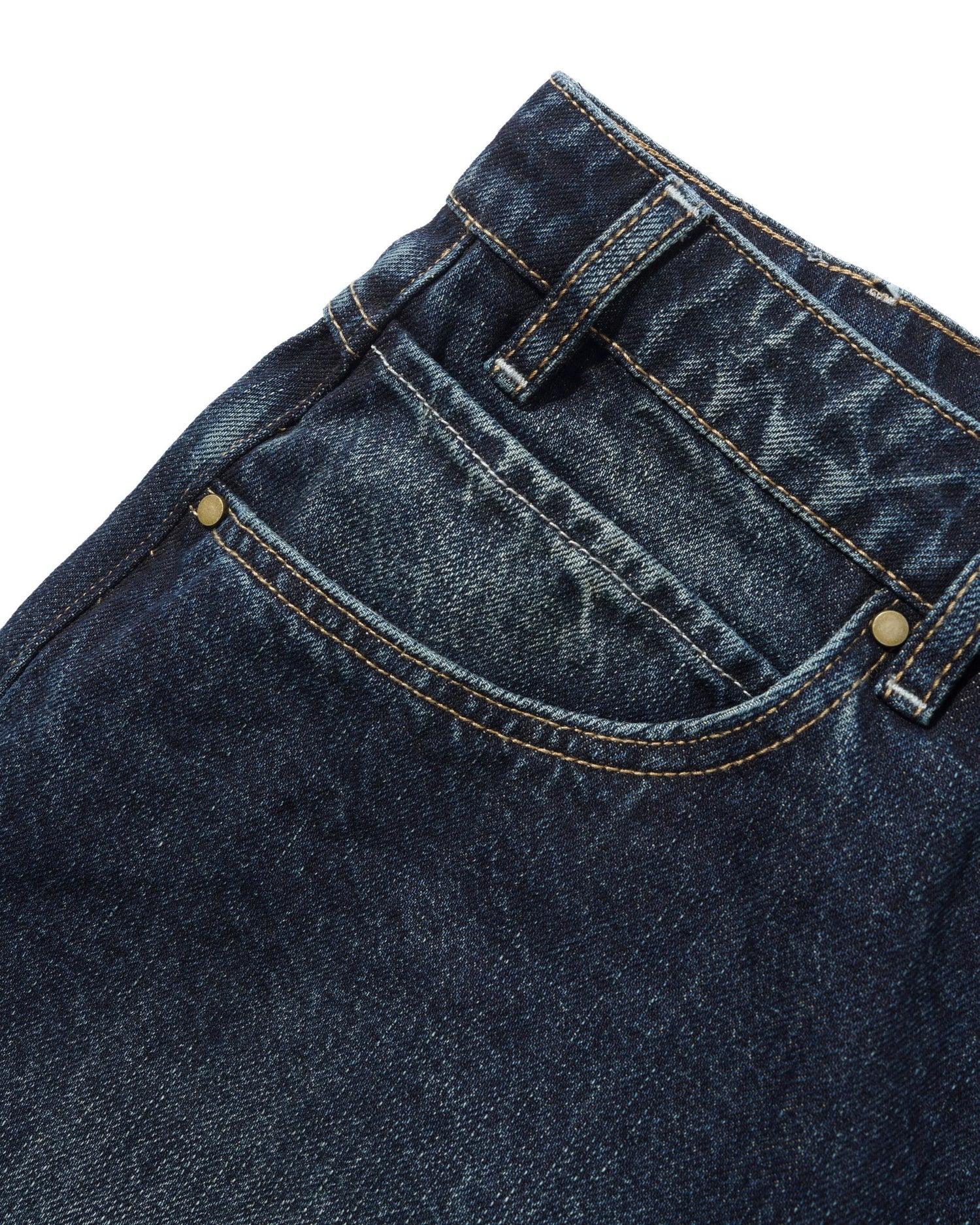 Solar Fade Denim Shorts, Blue Tint Ripple