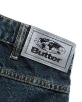 Solar Fade Denim Shorts, Blue Tint Ripple