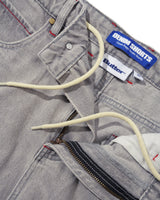 Solar Fade Denim Shorts, Grey Wash