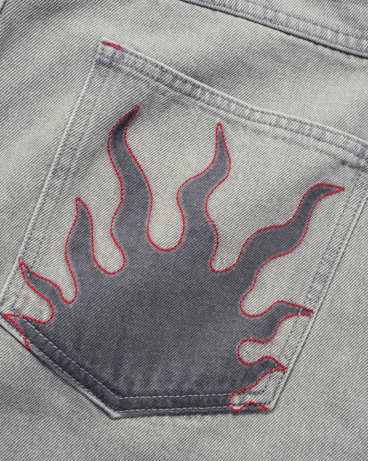Solar Fade Denim Shorts, Grey Wash