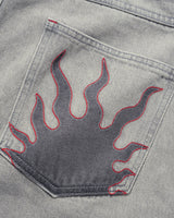 Solar Fade Denim Shorts, Grey Wash