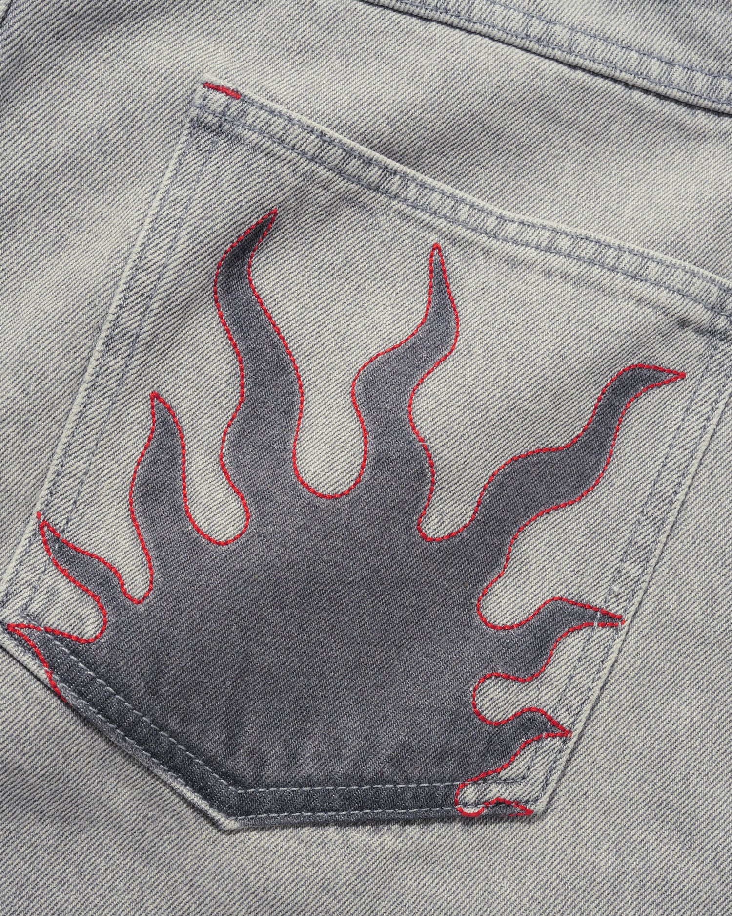 Solar Fade Denim Shorts, Grey Wash