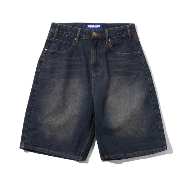 Butter Goods Solar Fade Denim Shorts, Tinted Dark Indigo