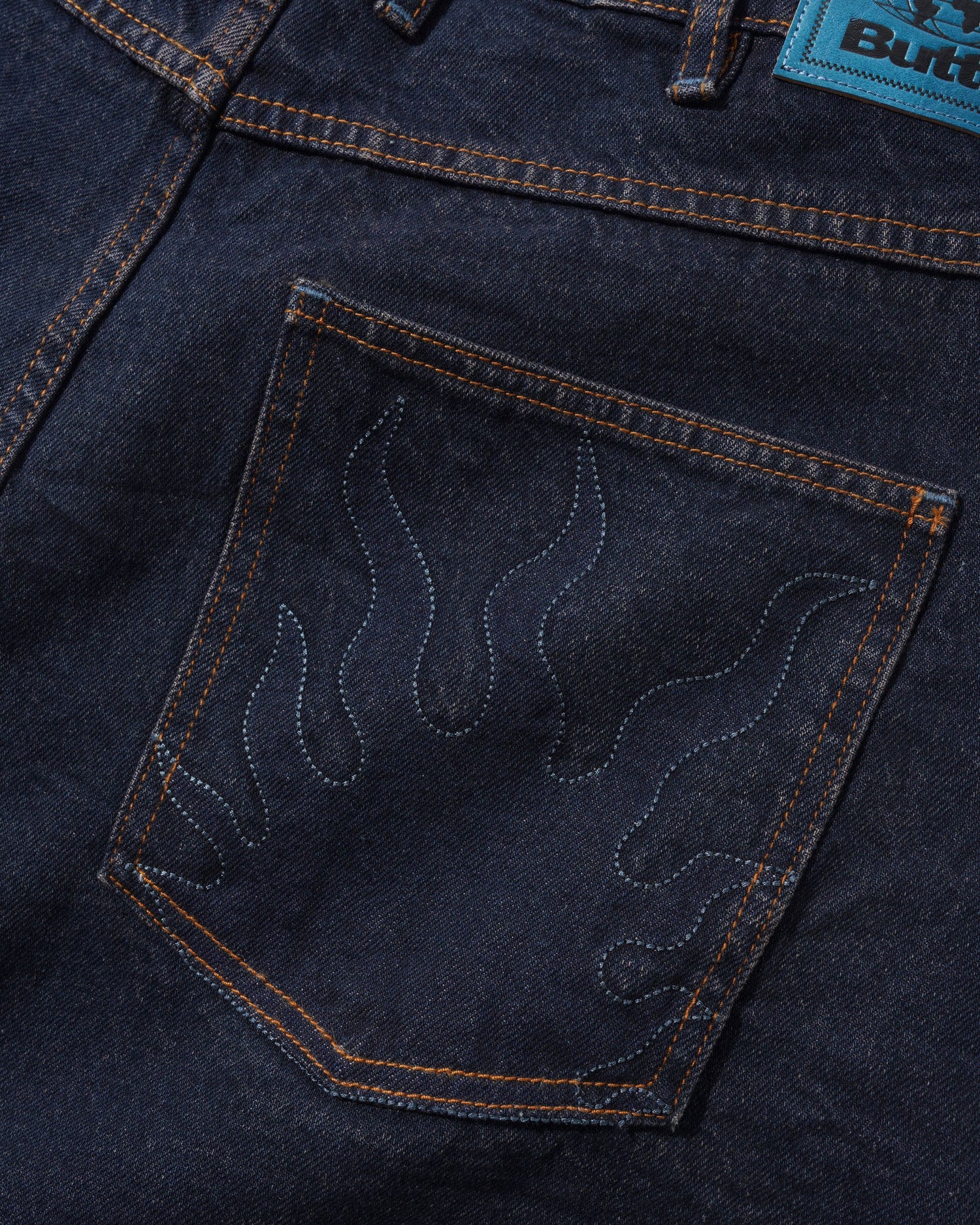 Solar Fade Denim Shorts, Tinted Dark Indigo
