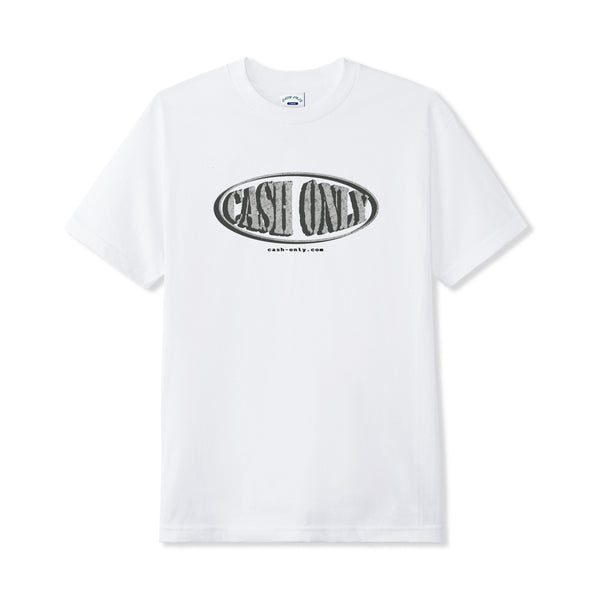 Cash Only Solid Tee, White