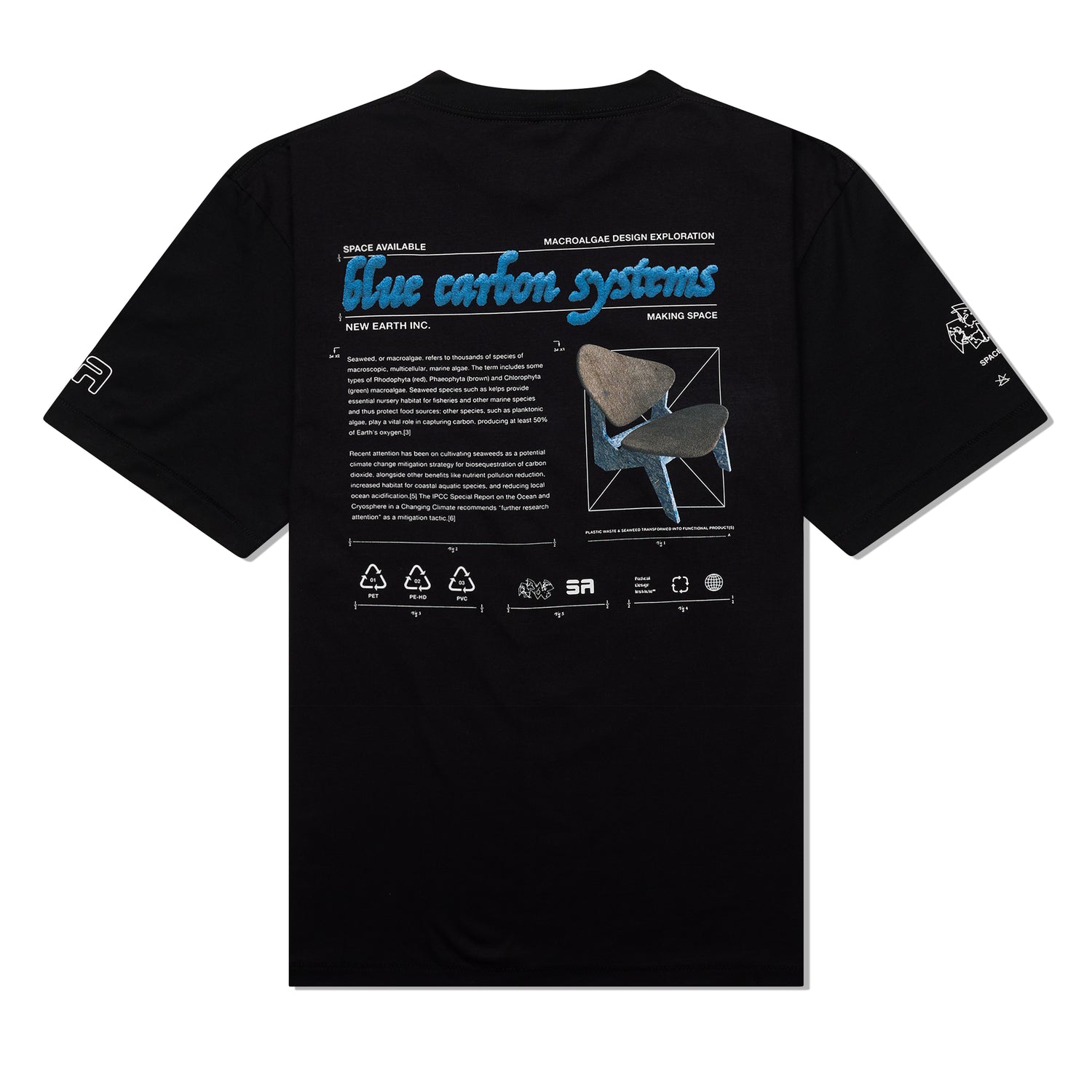 Blue Carbon Systems Infographic Tee, Black