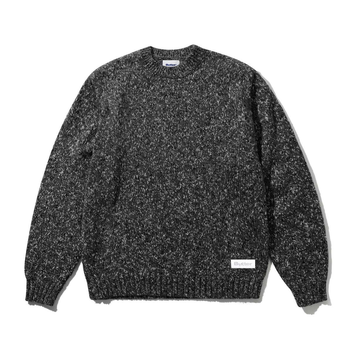 Speckle Knit Sweater, Charcoal