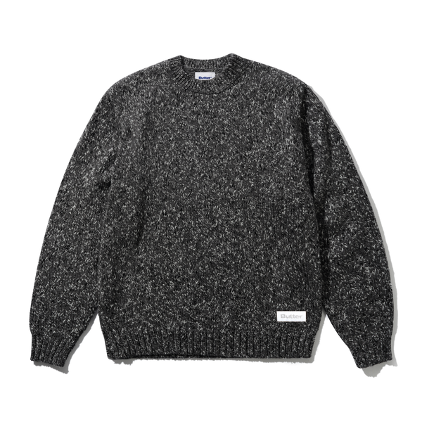 Butter Goods Speckle Knit Sweater, Charcoal