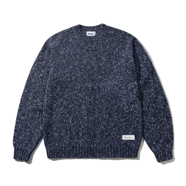 Butter Goods Speckle Knit Sweater, Navy