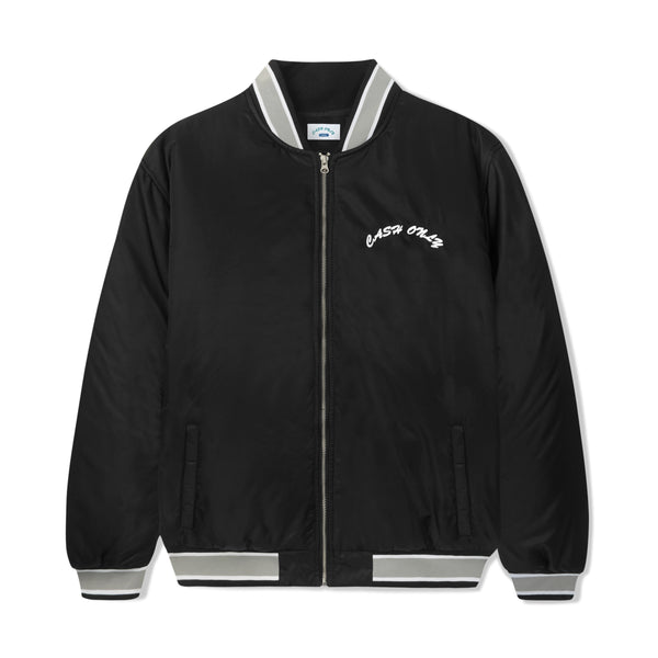 Cash Only Spell Out Bomber Jacket, Black