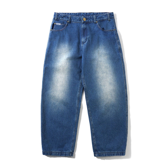 Spike Denim Jeans, Distressed Indigo