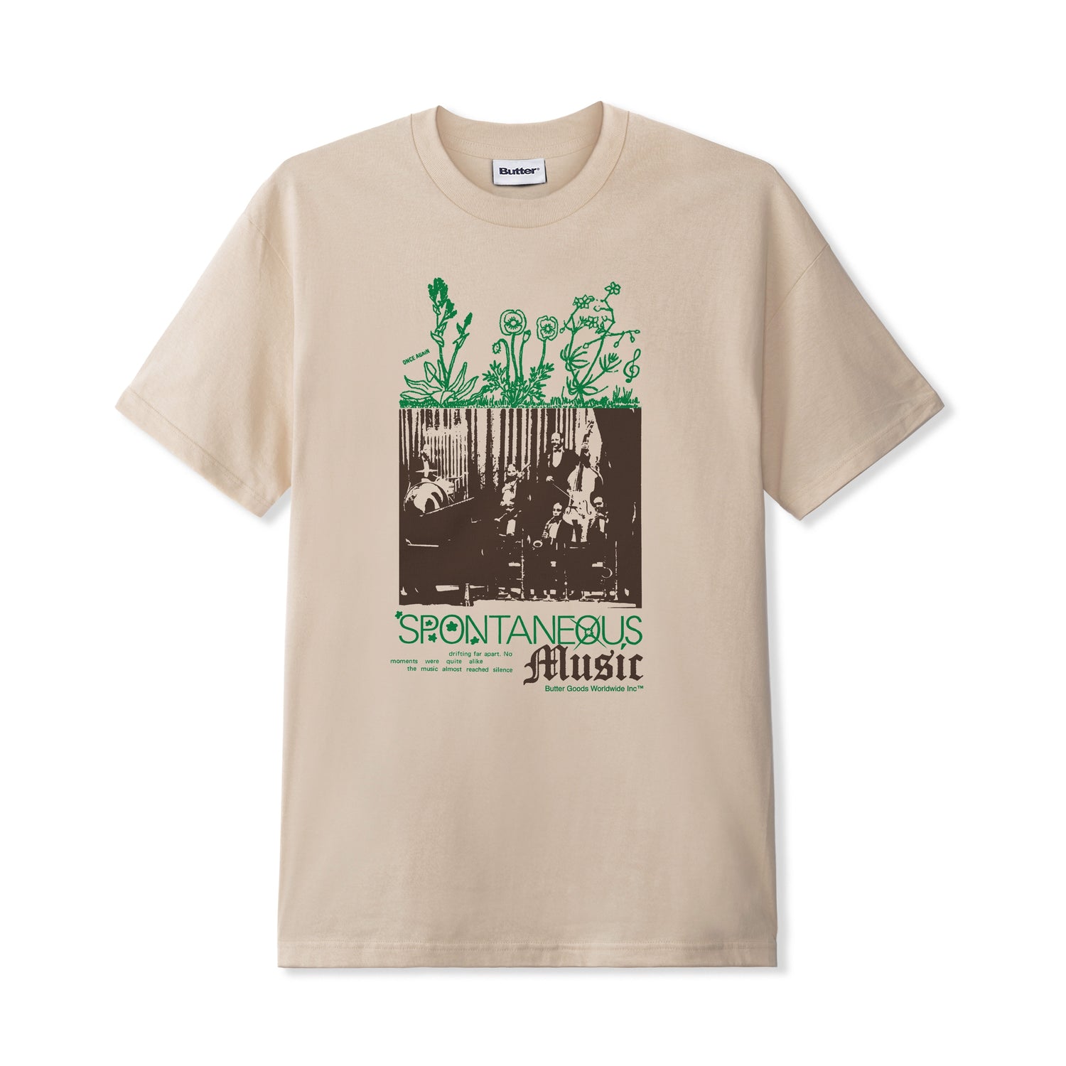 Spontaneous Music Tee, Sand