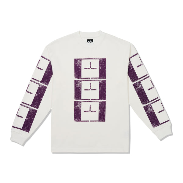 The Trilogy Tapes TTT Upside Down Stamp T'S L/S Tee, White