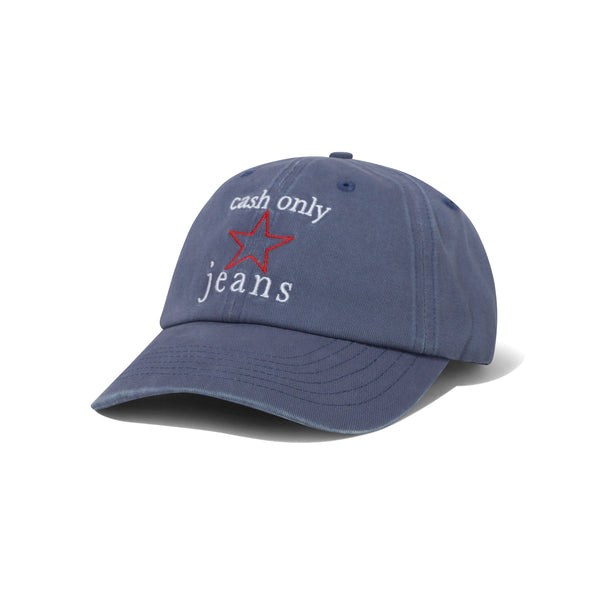 Cash Only Star 6 Panel Cap, Washed Blue
