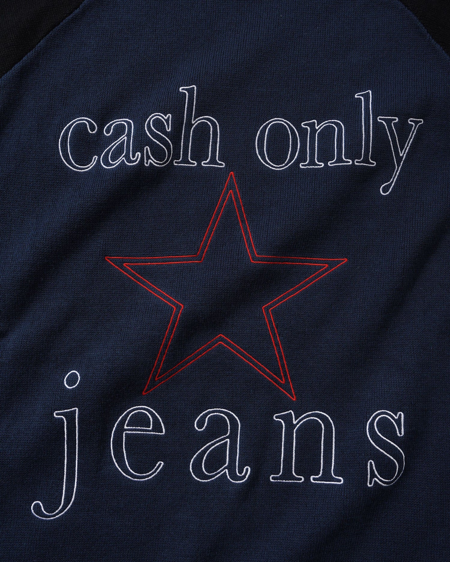 Star Knitted Sweater, Navy / Black
