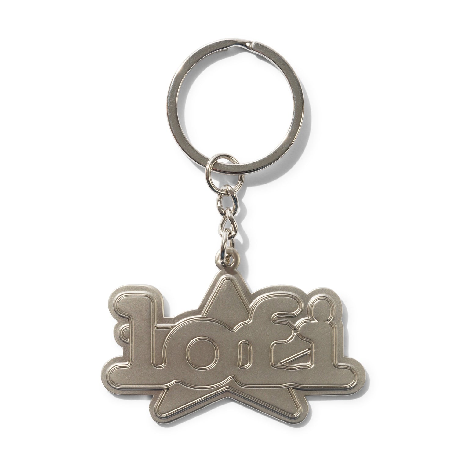 Star Logo Key Chain, Antiqued Silver